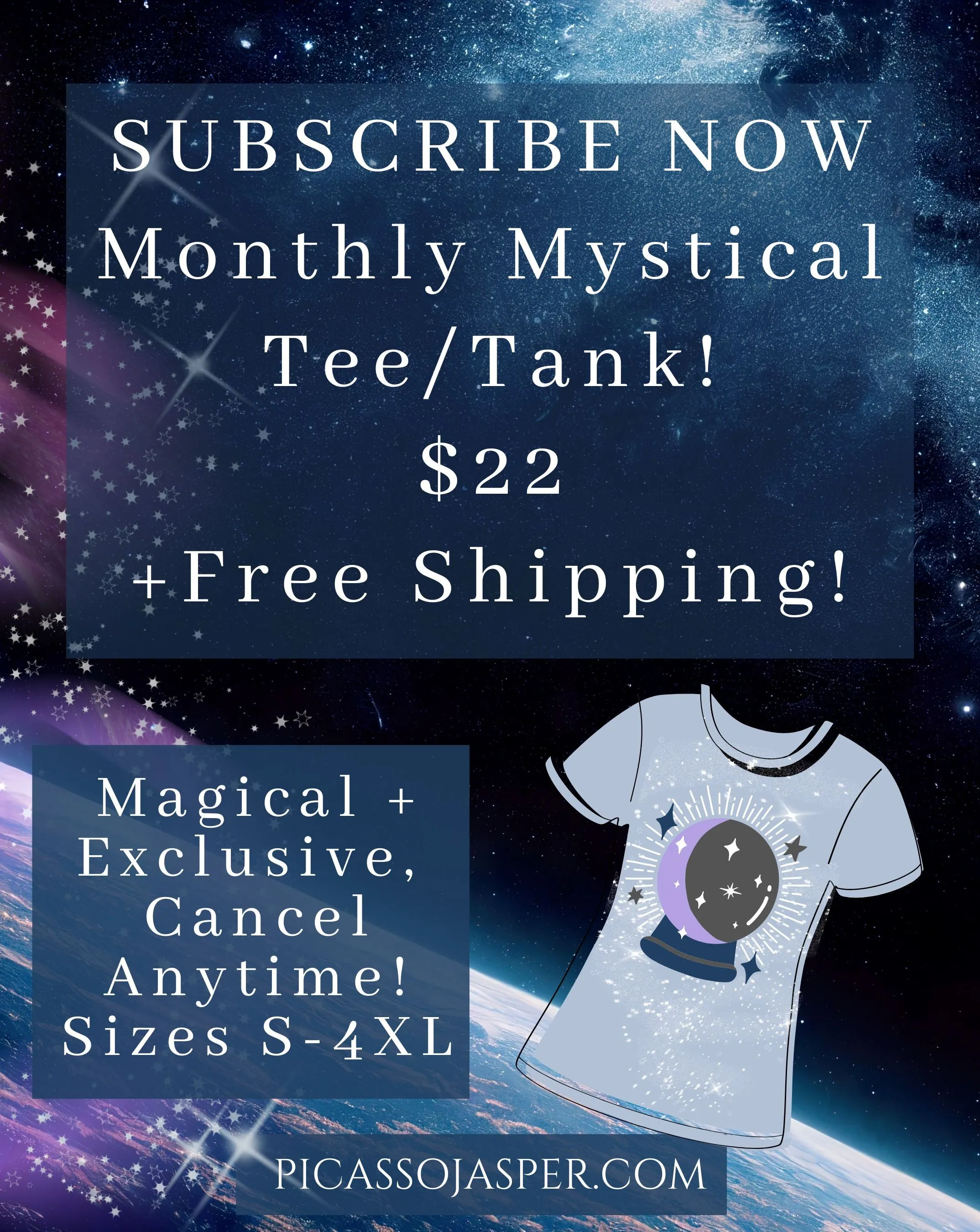 Saged & Stoned, Monthly Tee/Tank Subscription   Free Shipping!