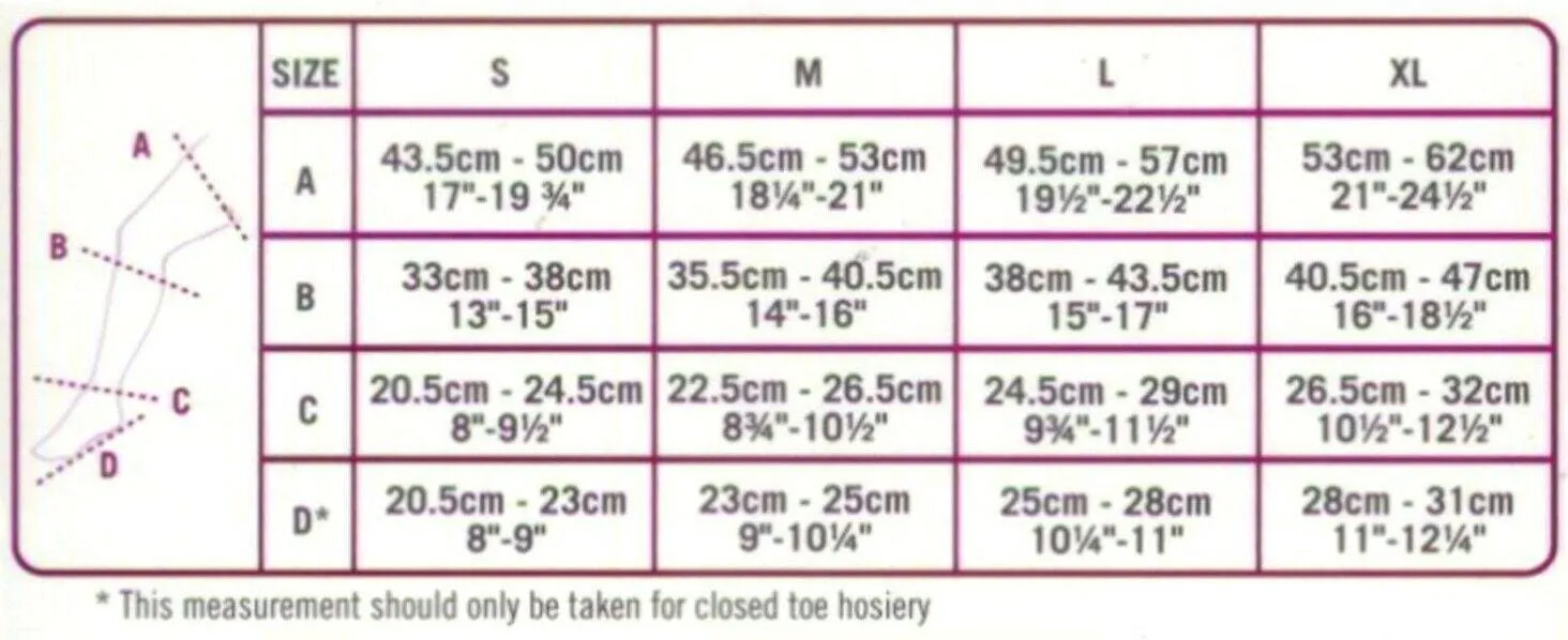 Scholl Softgrip Ultima Class I Thigh Length Closed Toe Stockings Natural Small