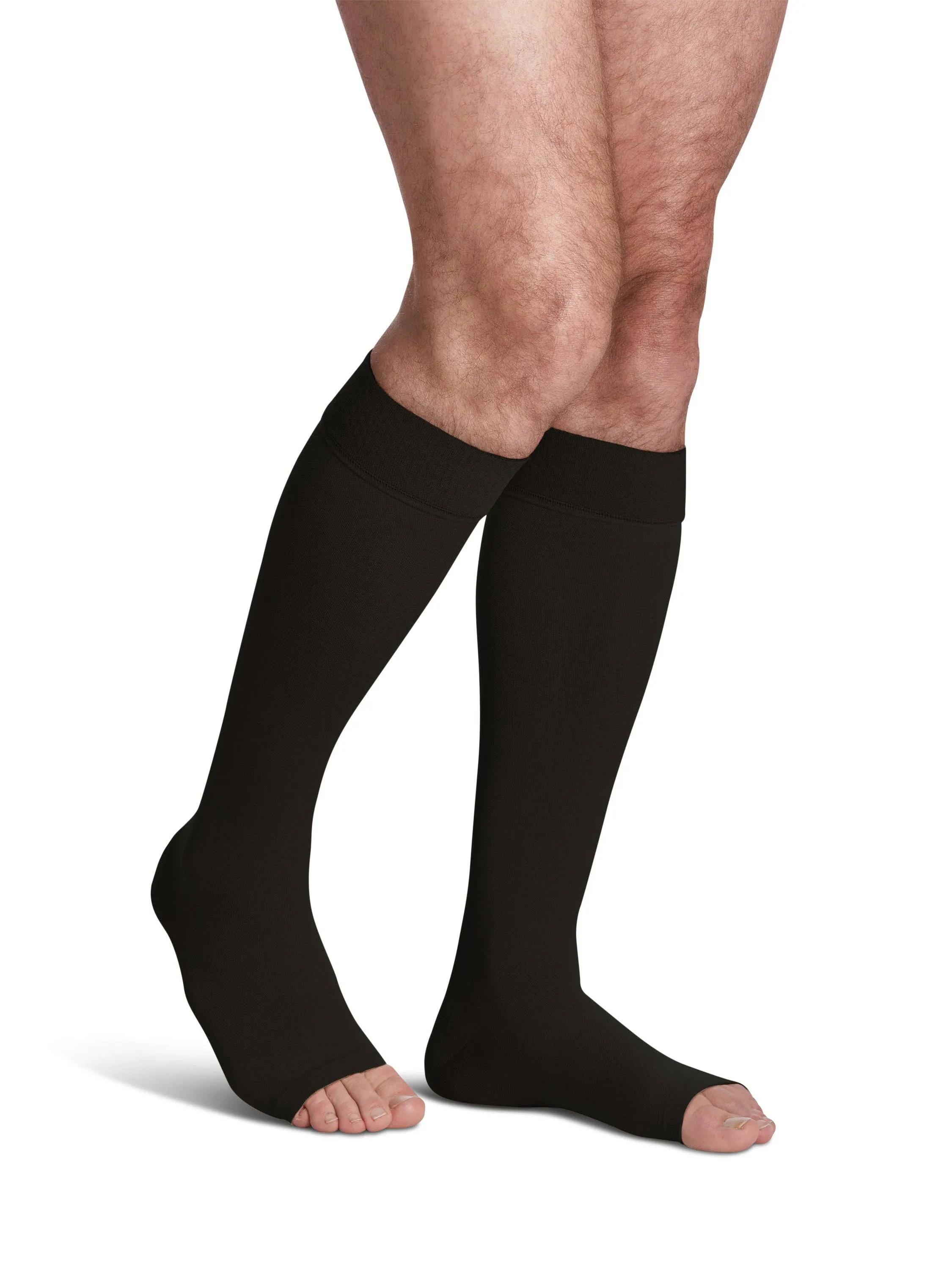 Sigvaris Opaque (Formerly 860 Select Comfort) Unisex Knee High w/ Silicone 20-30mmHg-Open Toe