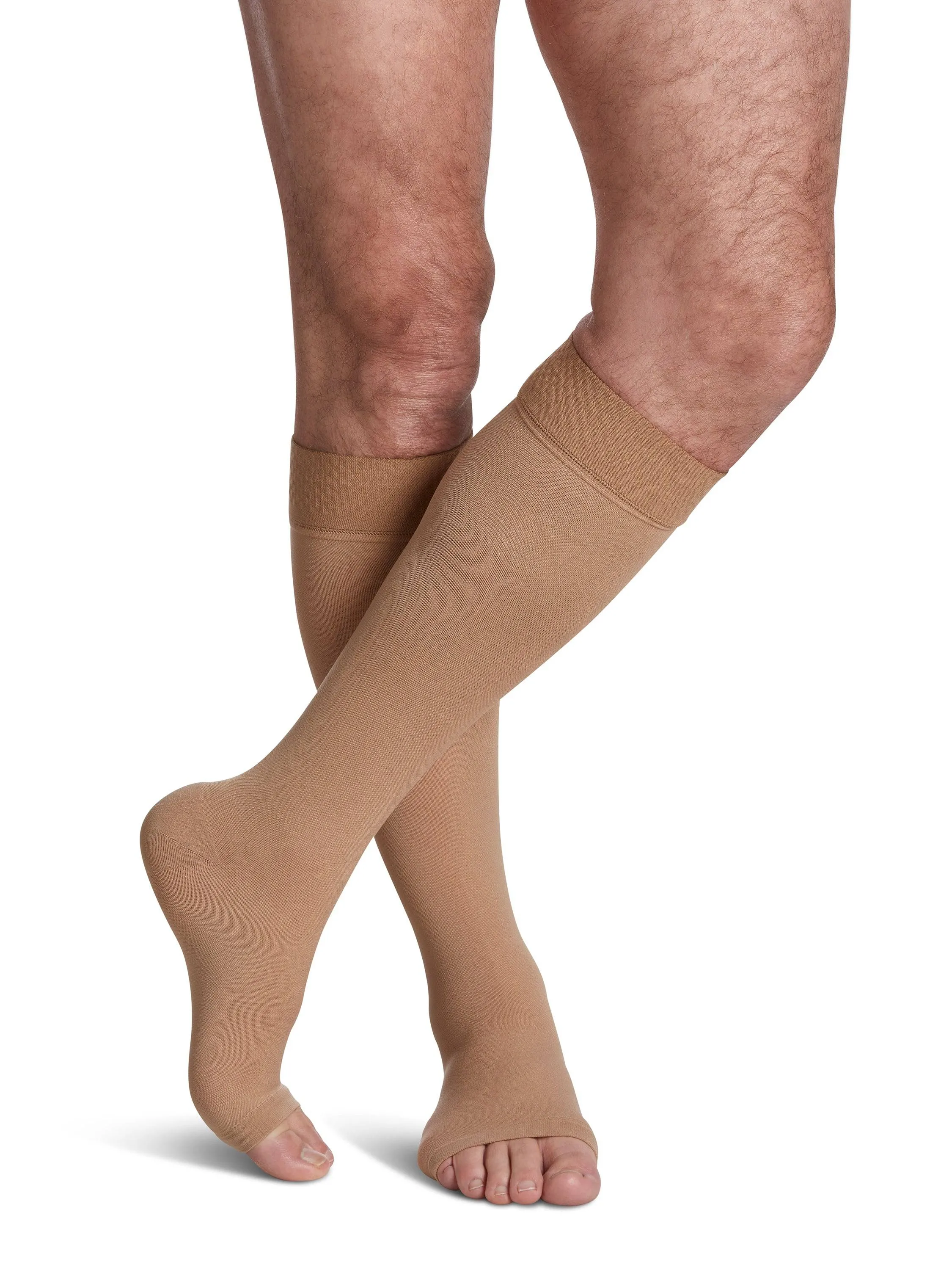 Sigvaris Opaque (Formerly 860 Select Comfort) Unisex Knee High w/ Silicone 30-40mmHg-Open Toe