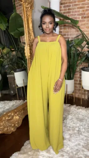 Spring Bloom Jumpsuit - Lime