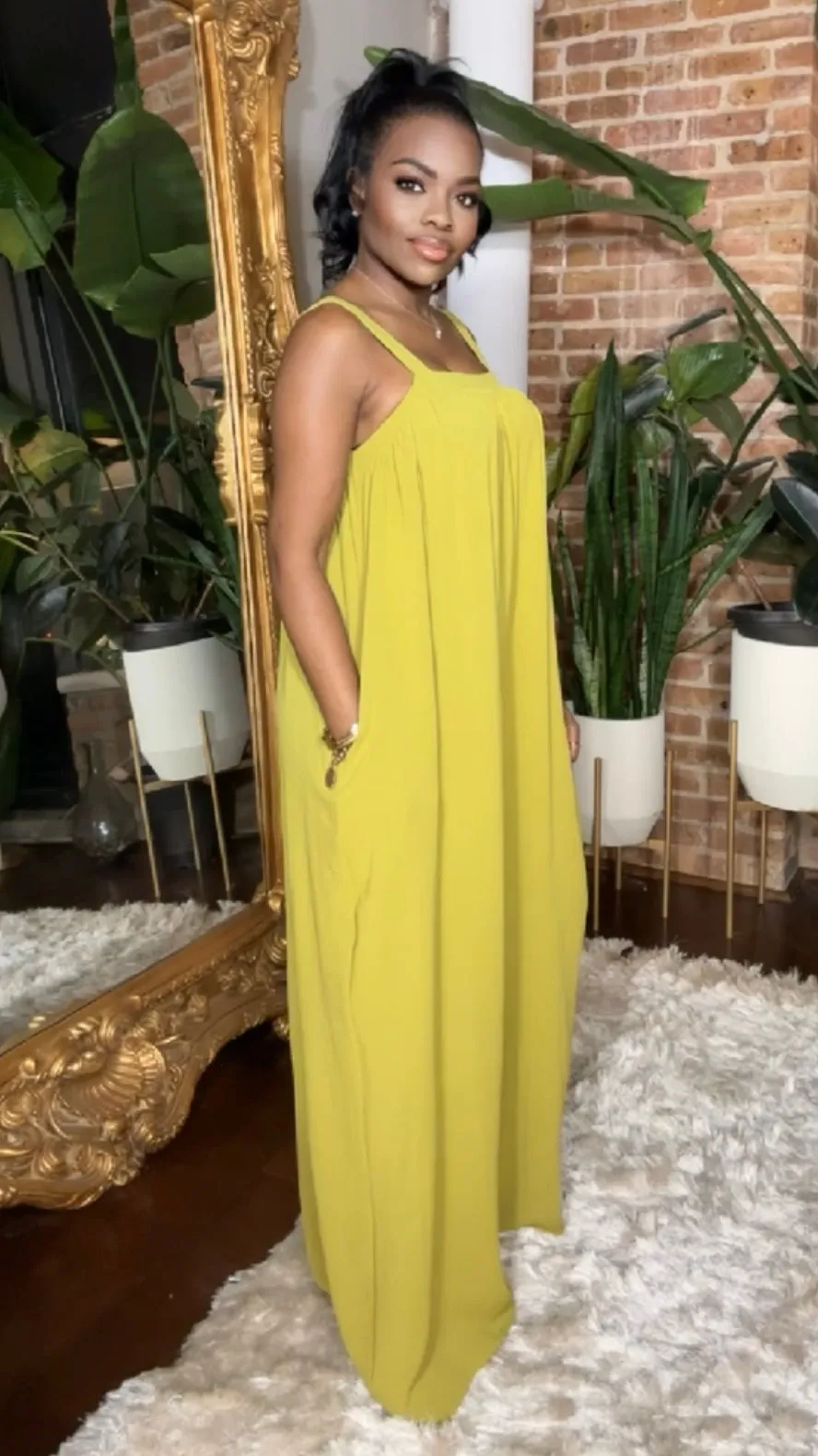Spring Bloom Jumpsuit - Lime