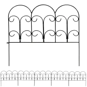 Sunnydaze 5-Piece Victorian Border Fence Set - 7.5' Overall
