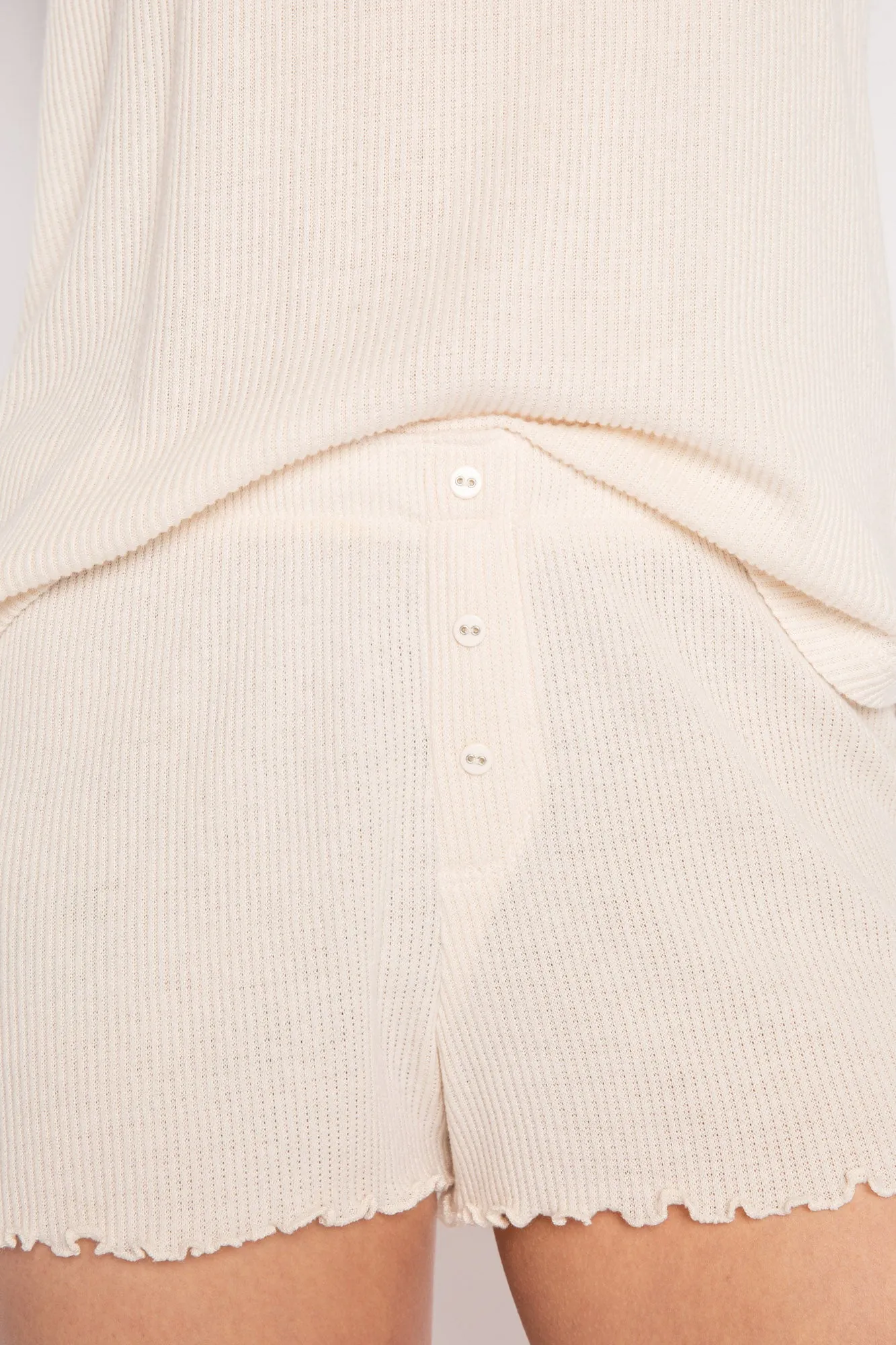 Textured Essentials Shorts Lounge Set