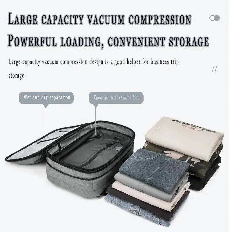 Travel Vacuum Compression Backpack for Men, Waterproof