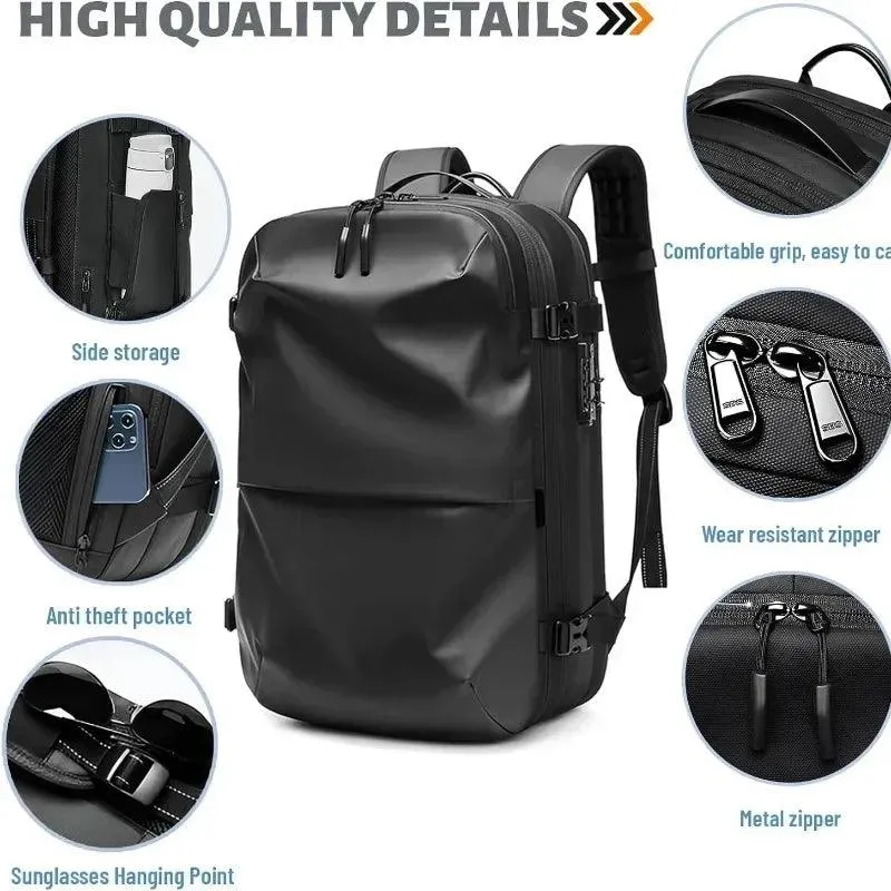 Travel Vacuum Compression Backpack for Men, Waterproof