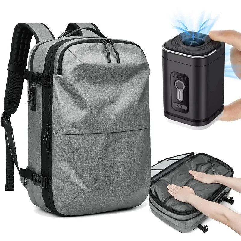 Travel Vacuum Compression Backpack for Men, Waterproof