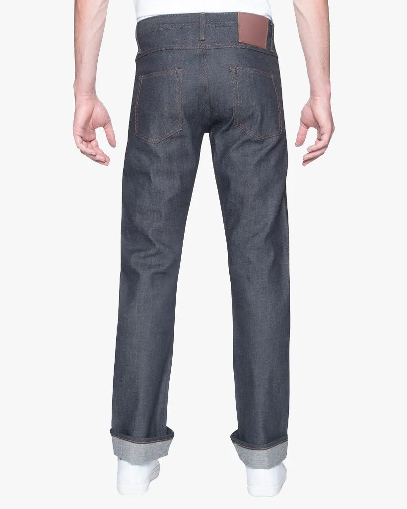 Unbranded UB322 Straight Fit Mens Jeans - 11oz Indigo Stretch Selvedge