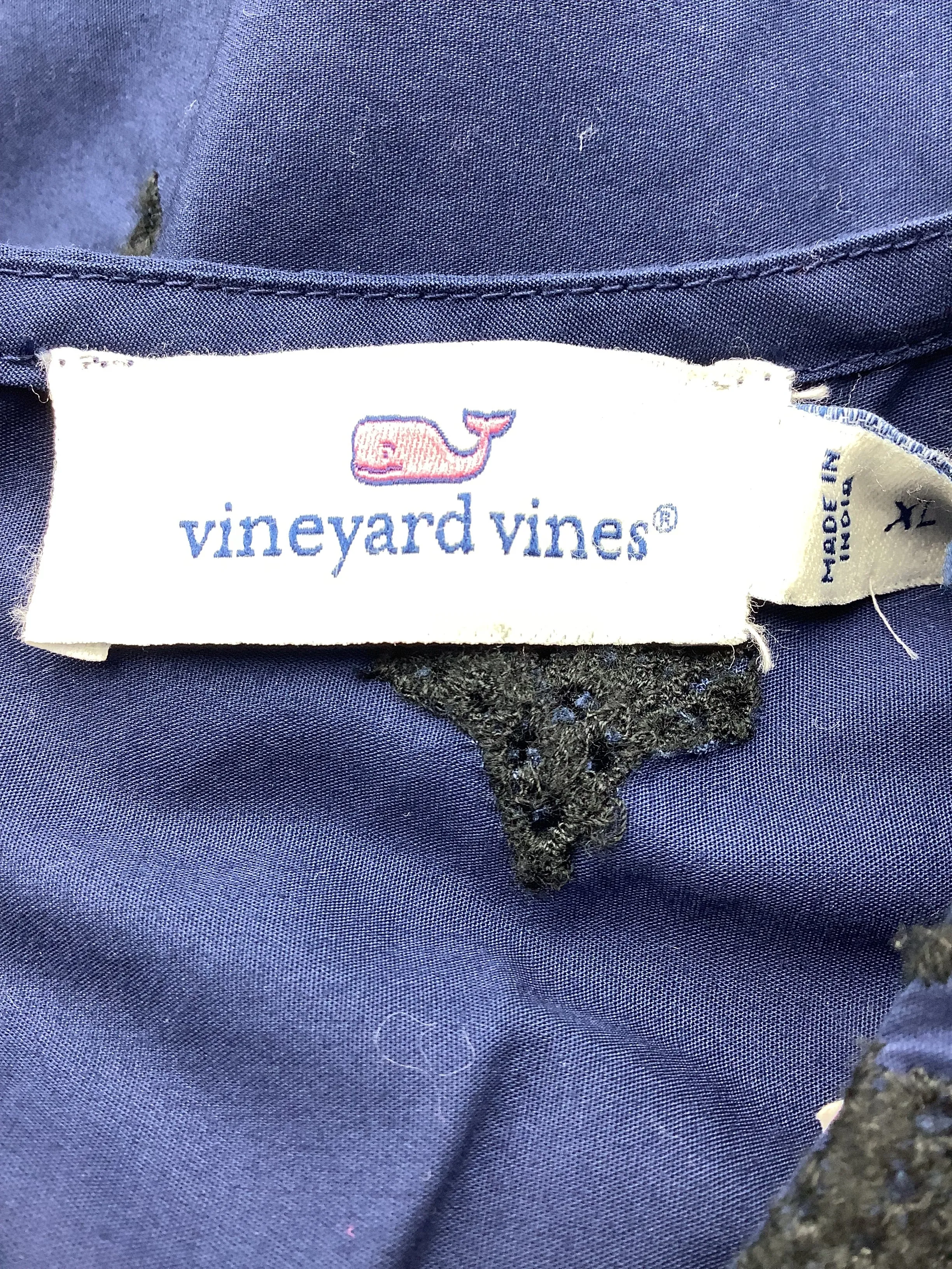 Vineyard Vines Dress Blue Sleeveless Size: XL