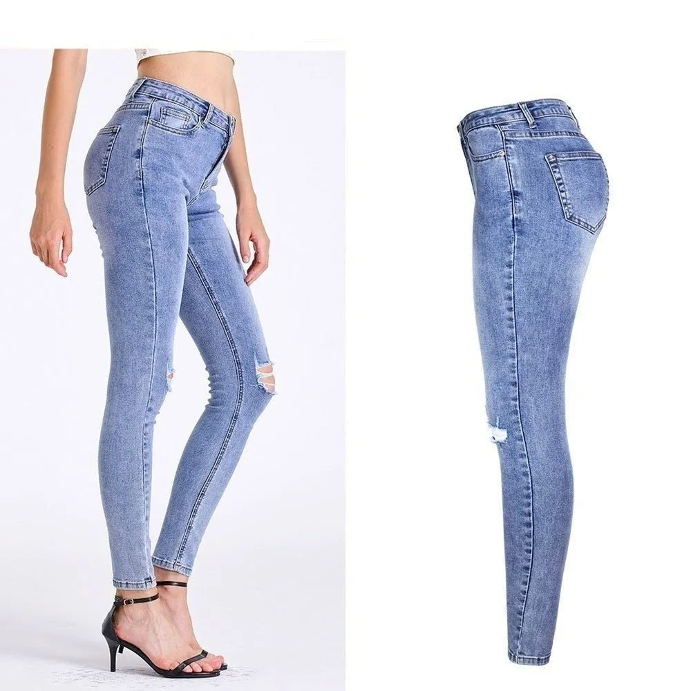 Women's Ripped Denim Jeans
