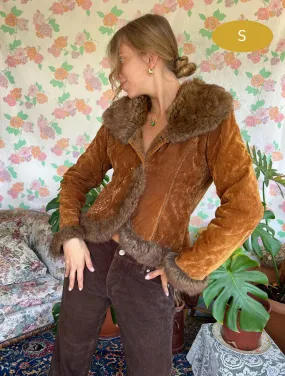 Y2K Suede Cropped Jacket